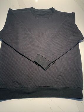 Born Primitive Black Quilted-Texture Crewneck Sweater